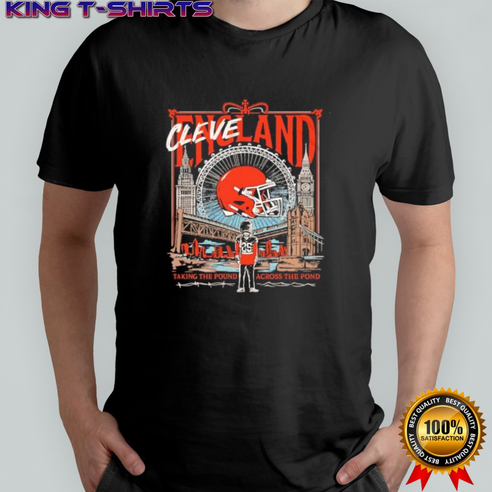 Cleveland Taking the Pound Across the Pond Football Helmet shirt