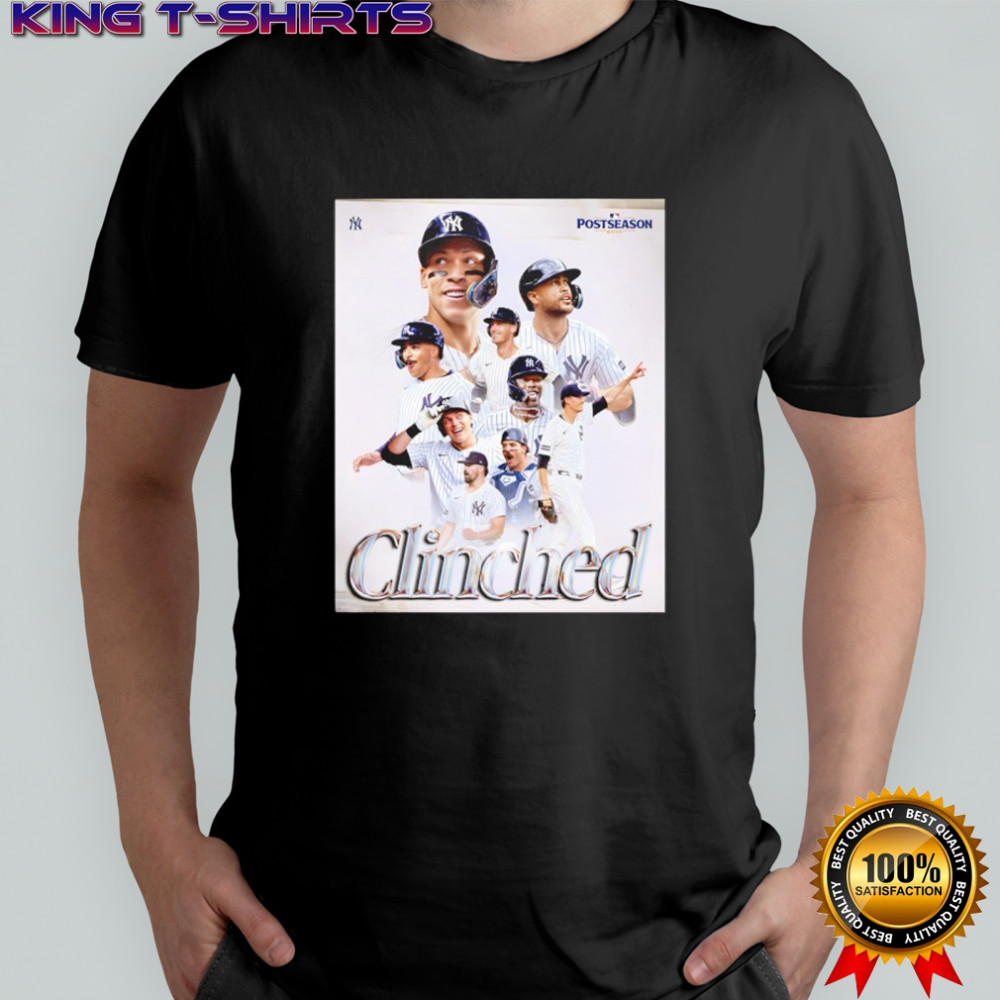 Clinched New York Yankees MLB Baseball Legend Postseason poster shirt