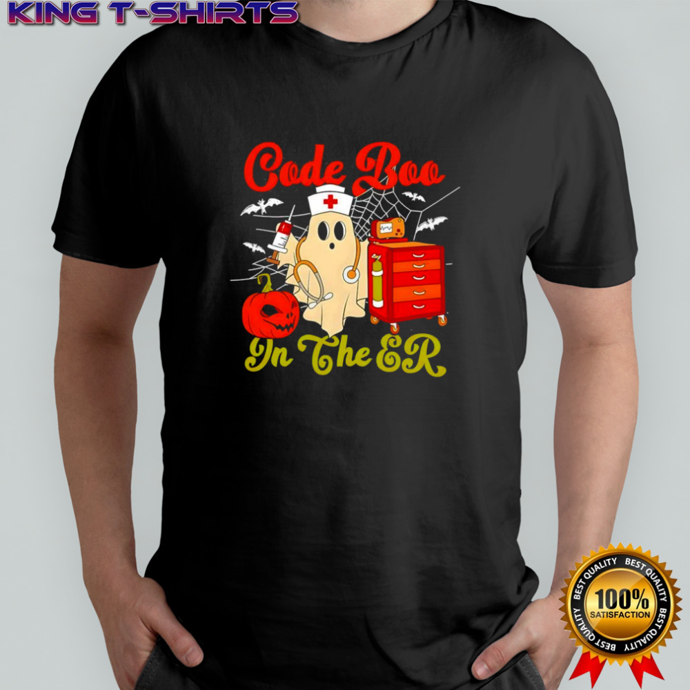 Code Boo In The Er Nurse Halloween Horror shirt