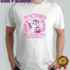Cute ghost pumpkin in October we wear pink breast cancer Awareness shirt