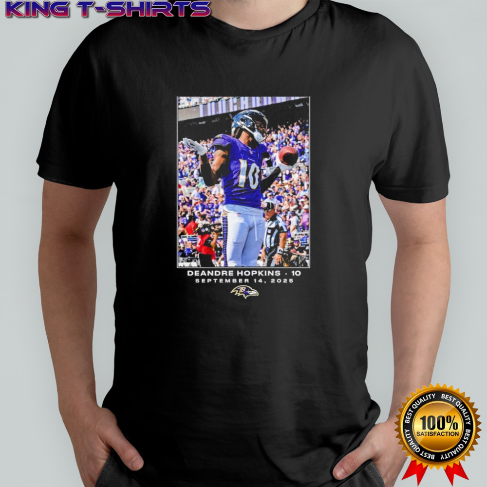 DeAndre Hopkins Baltimore Ravens NFL Flash Features Week 2 September 14 2025 T-Shirt