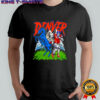 Denver Broncos Skeleton Running with Blue Horse shirt