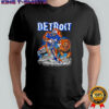 Detroit Lions football Zombie player lion burning graphic shirt