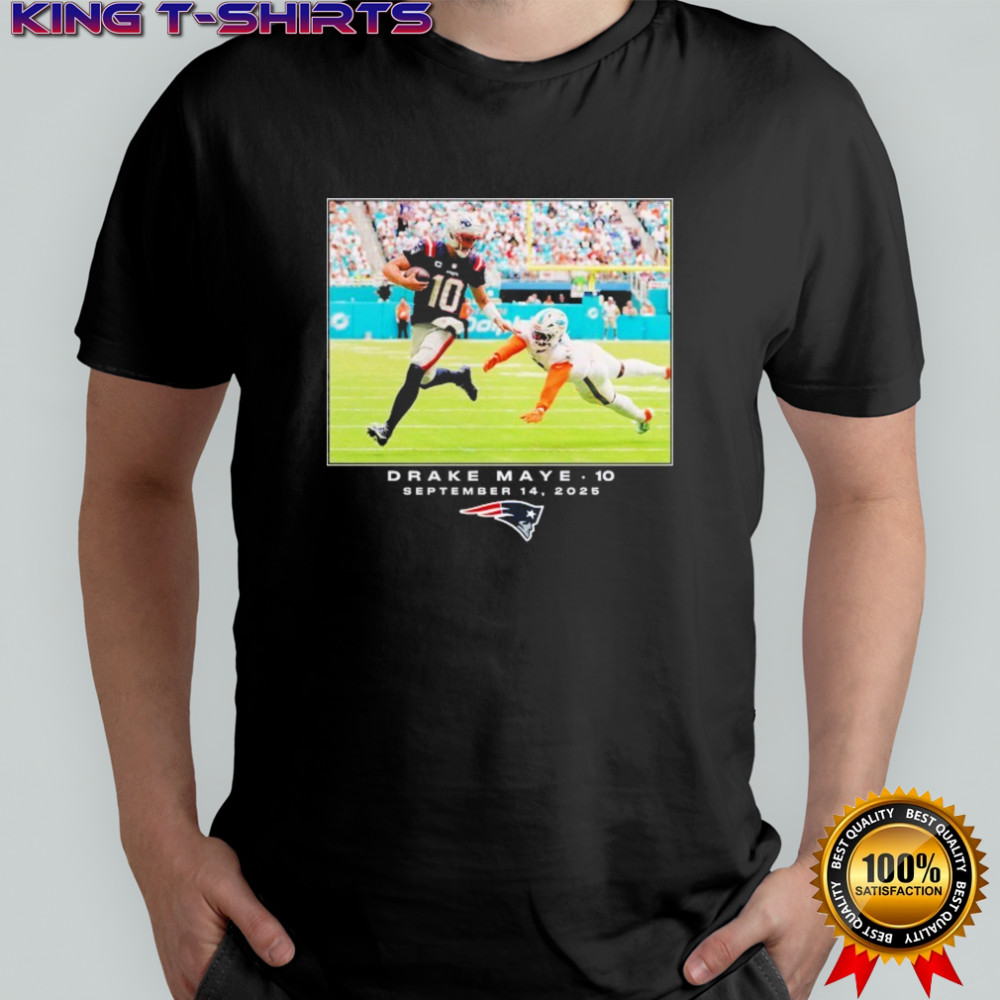 Drake Maye New England Patriots NFL Flash Features Week 2 September 14 2025 T-Shirt