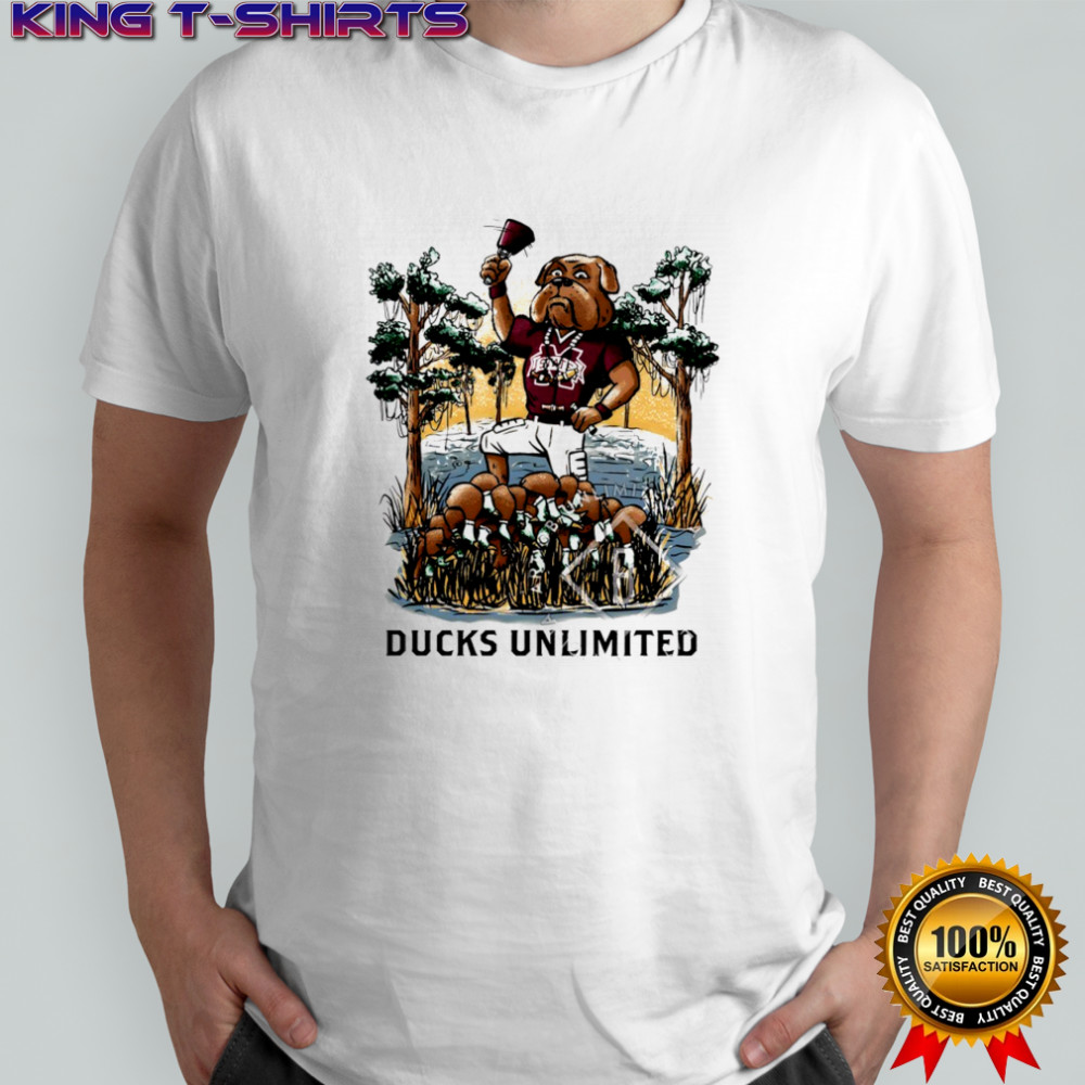 Ducks Unlimited Mississippi State Bulldogs football mascot natural funny shirt