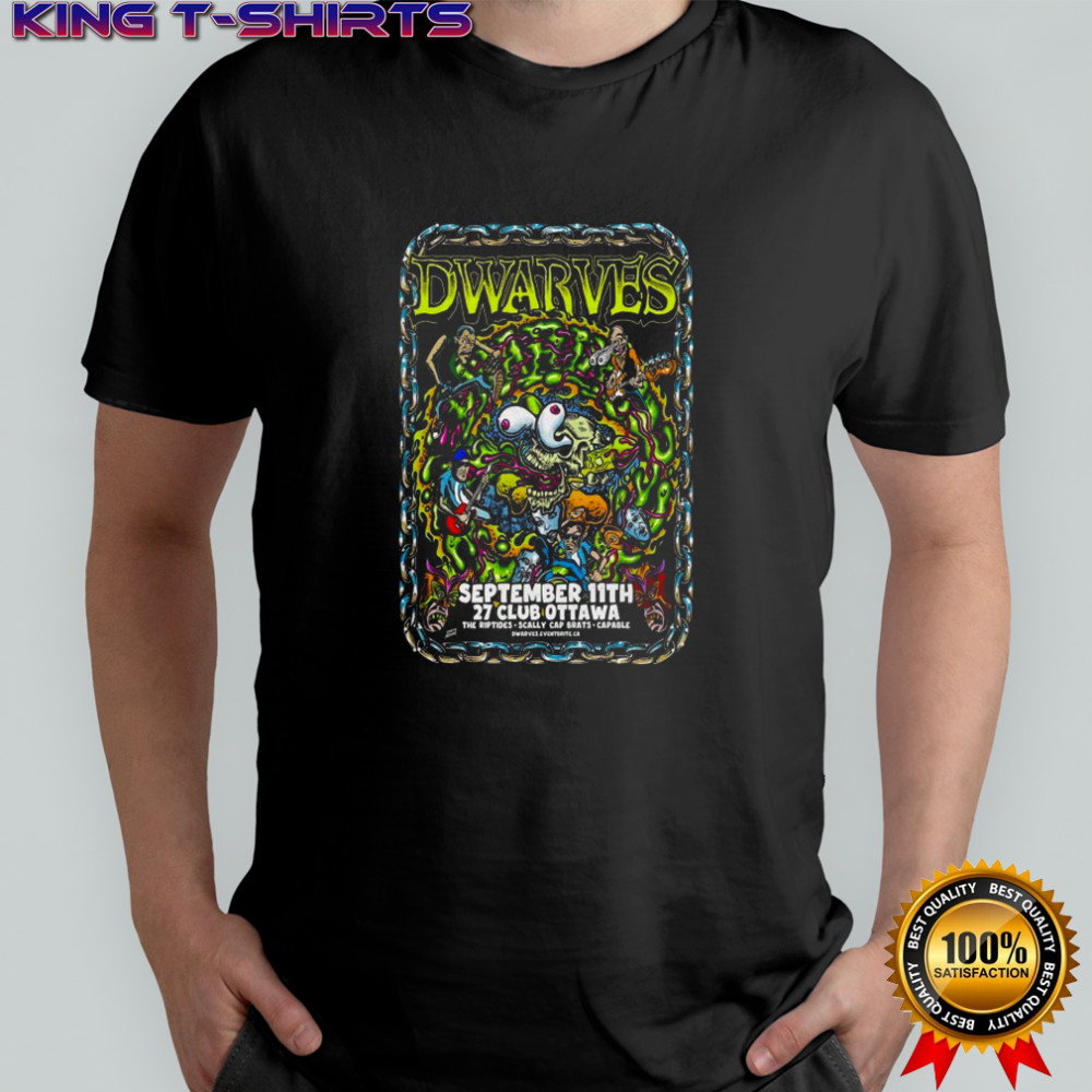 Dwarves The 27 Club In Ottawa Canada Sep 11 2025 Tour T-Shirt Dwarves The 27 Club In Ottawa Canada Sep 11 2025 Tour T-Shirt