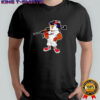 Eagle wearing baseball uniform holding a rifle shirt