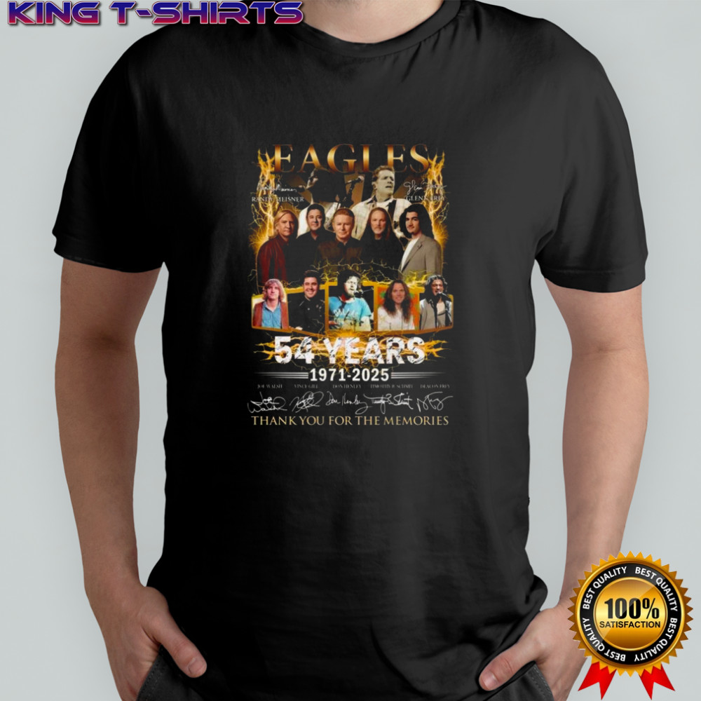 Eagles Band 1971-2025 Celebrating 54 Years Of Memories Signature Shirt