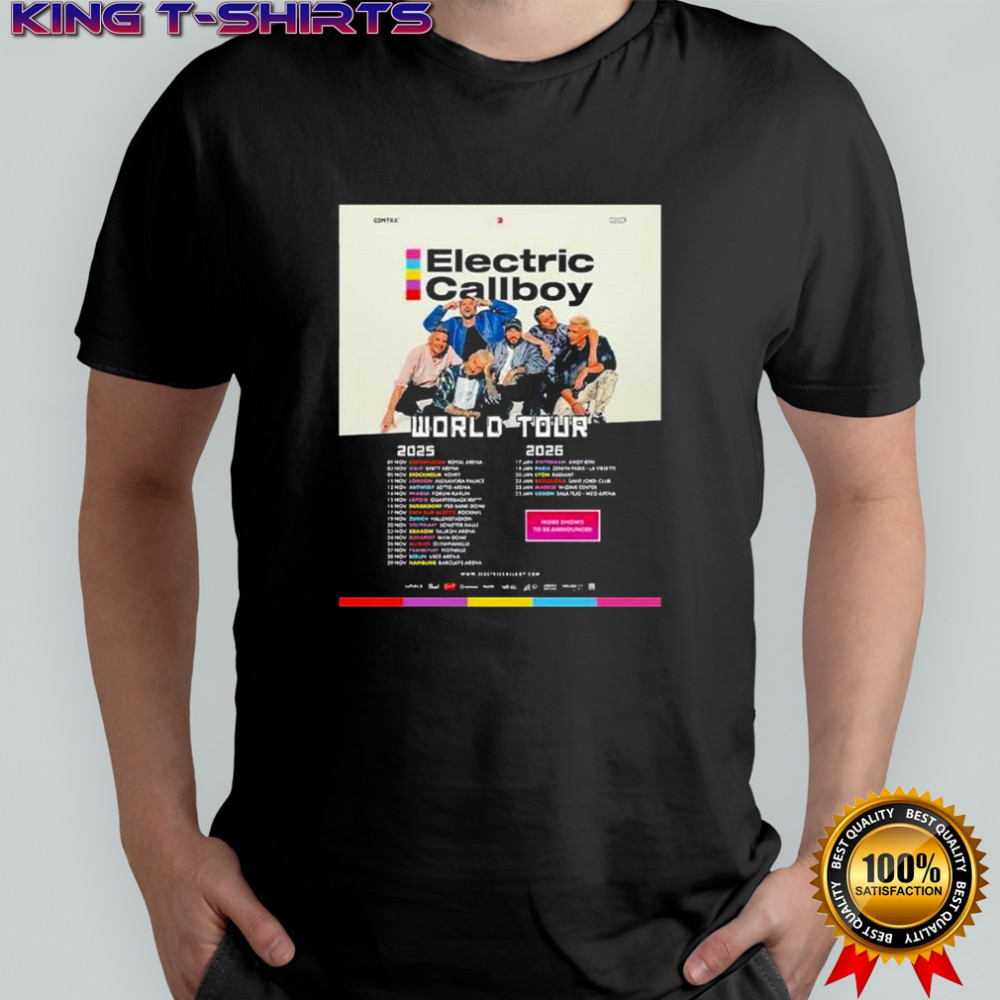 Electric Callboy World Tour 2025 2026 Europe Tour Dates T-Shirt