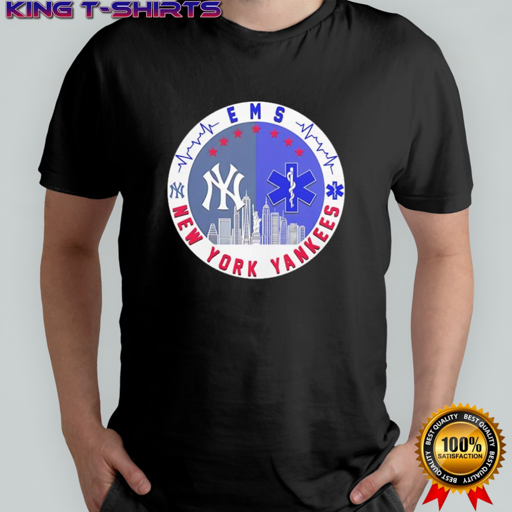 Emergency Medical Services EMS symbol vs New York Yankees logo shirt