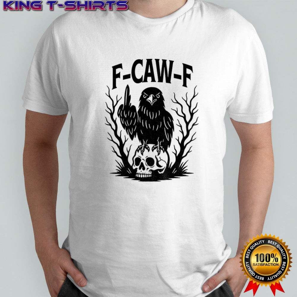 F-Caw-F Gothic Raven middle finger shirt
