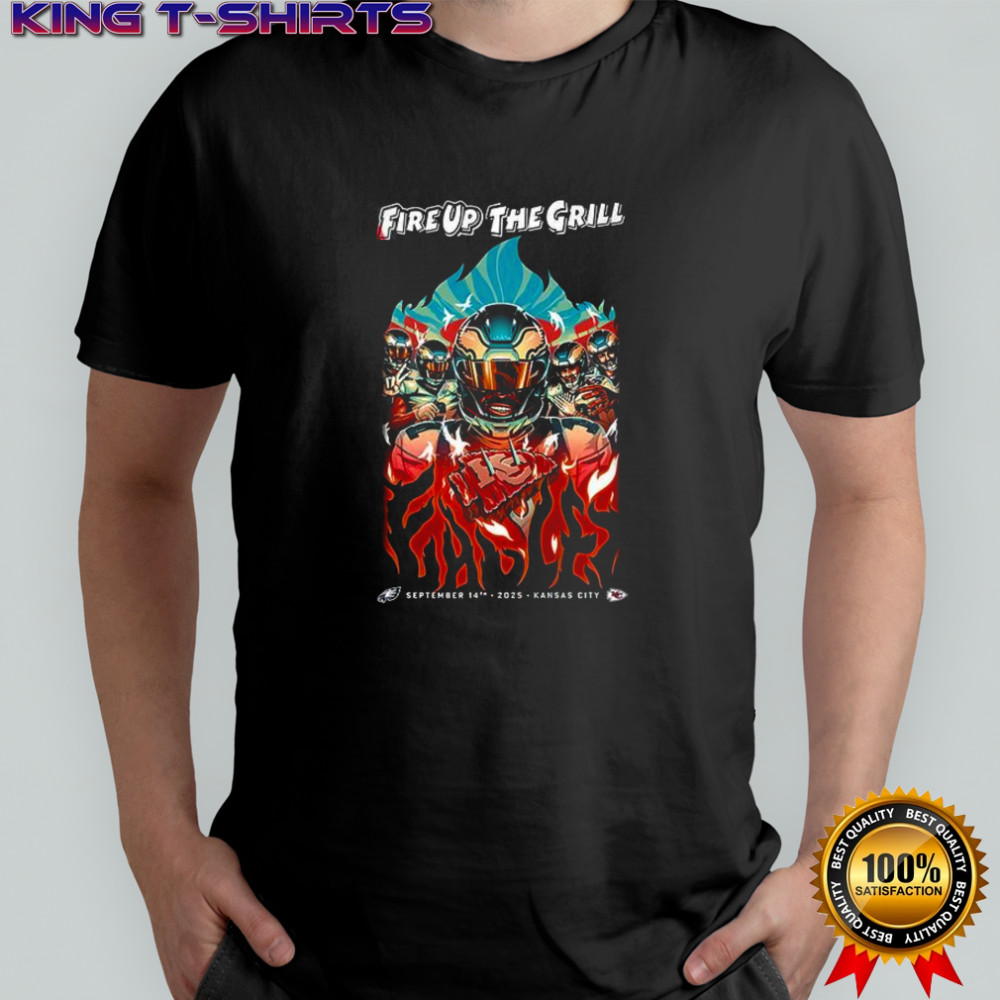 Fire up the grill Philadelphia Eagles vs Kansas City Chiefs shirt