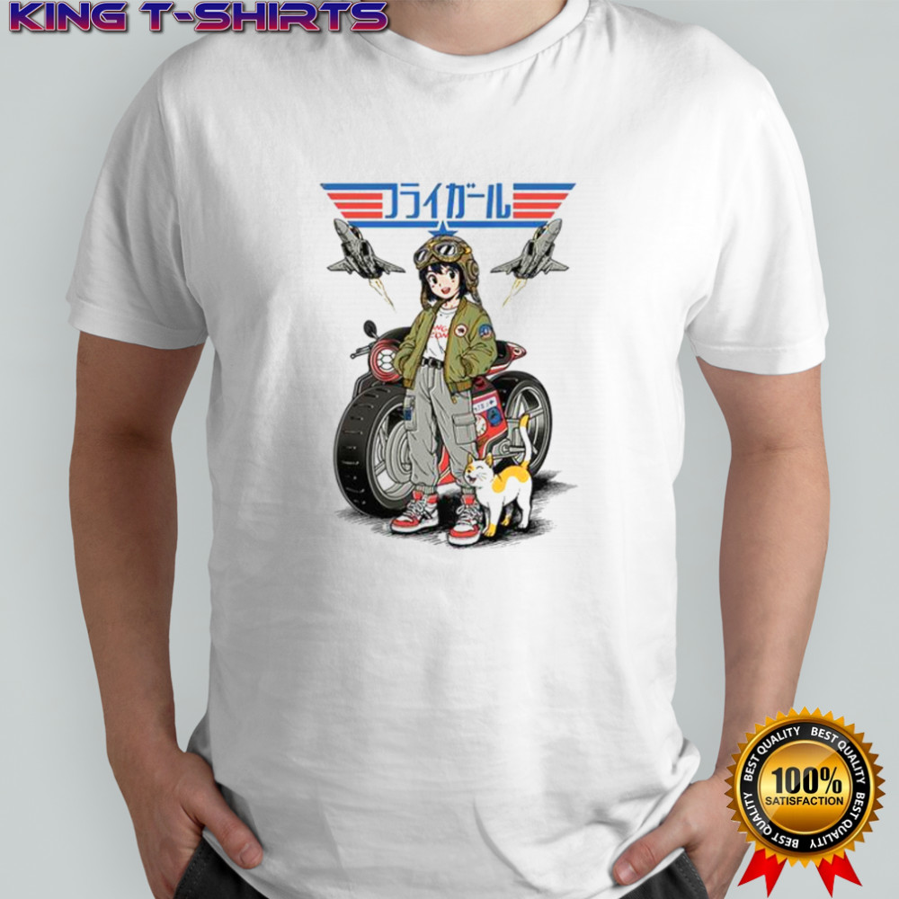 Fly Girl Anime Style T-Shirt