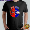 For Life Baltimore Orioles and Ravens split logo graphic shirt