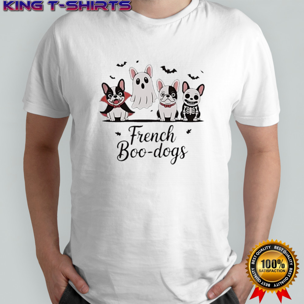 French Boo dogs ghost Halloween shirt