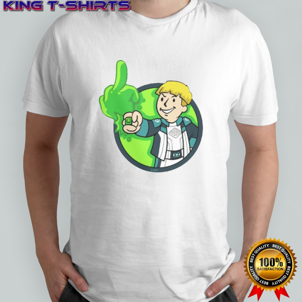 Funny Green Power Green Boy Middle Finger T-Shirt