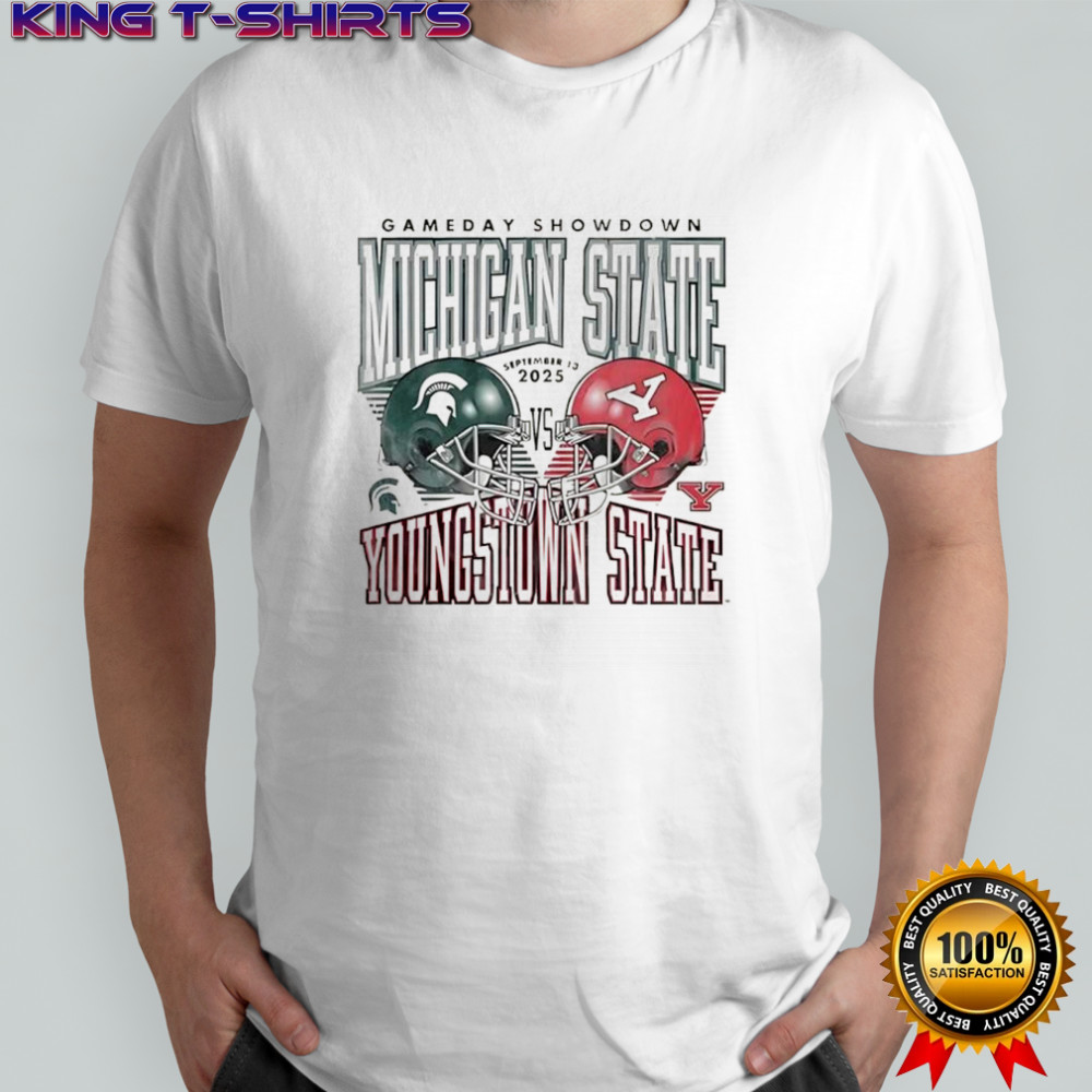 Gameday Showdown Michigan State Spartans vs Youngstown State Penguins football 2025 shirt