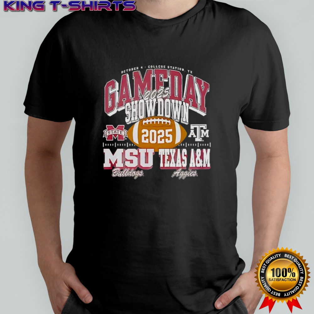Gameday showdown Mississippi State Bulldogs vs Texas A&M Aggies 2025 shirt