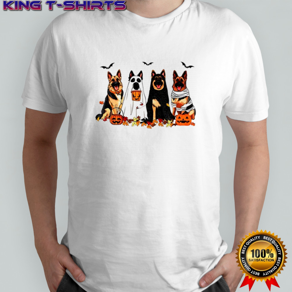 German shepherd Ghost Halloween shirt