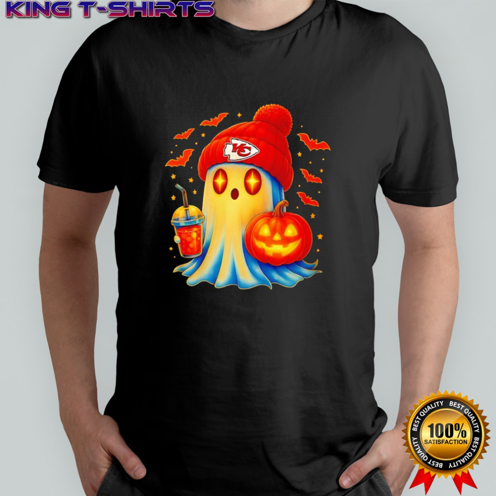 Ghost drink coffee Kansas City Chiefs Halloween shirt