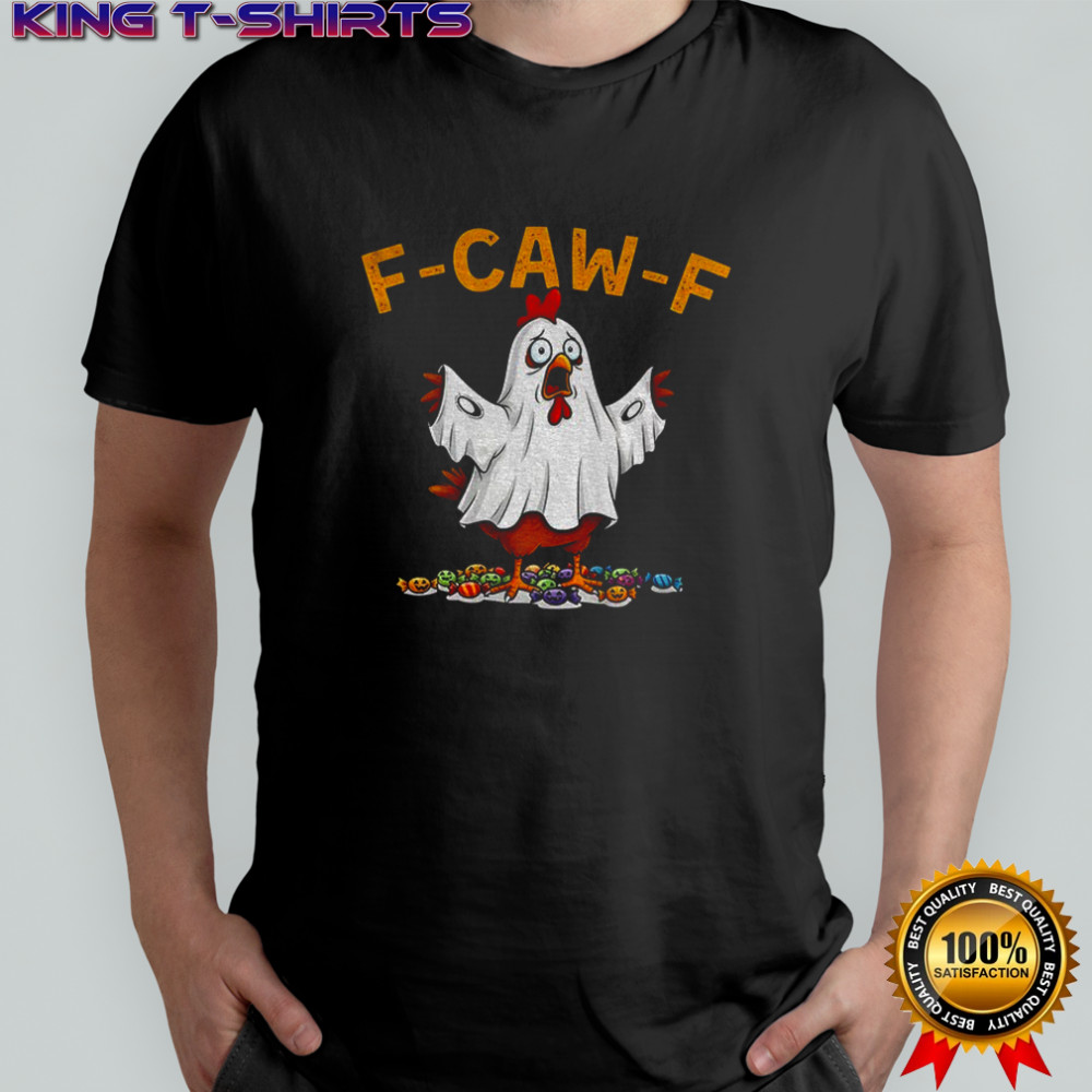 Ghost F-CAW-F Chicken political parody Halloween shirt