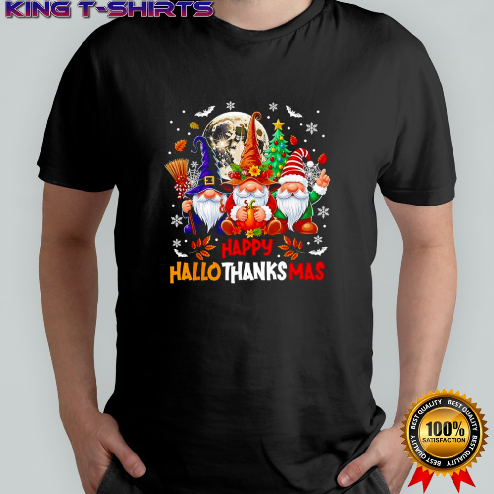 Gnomes happy Hallothanksmas shirt