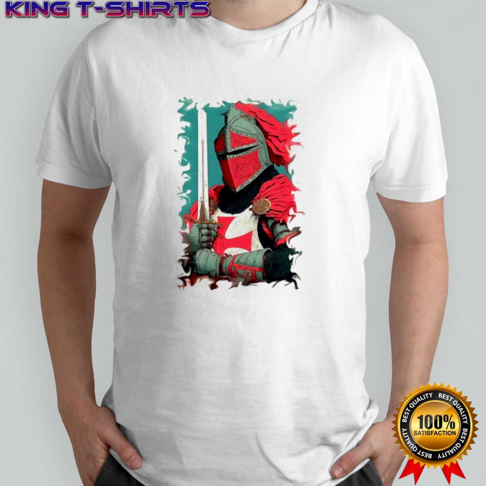 God’s soldier ancient knight with sword retro shirt