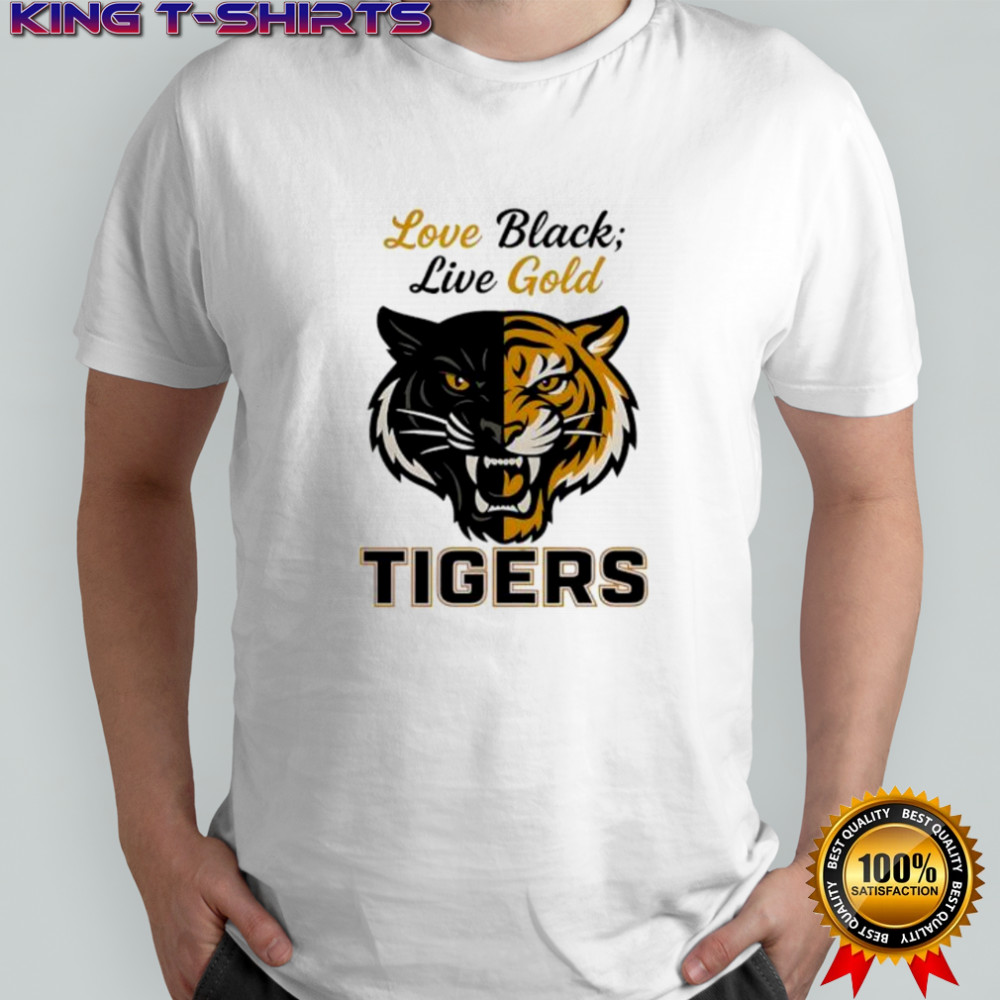 Grambling Tigers Football love black live gold shirt