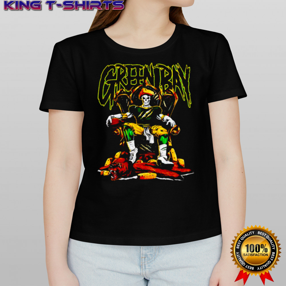 Green Bay Packers Skeleton King on Cheese Throne shirt