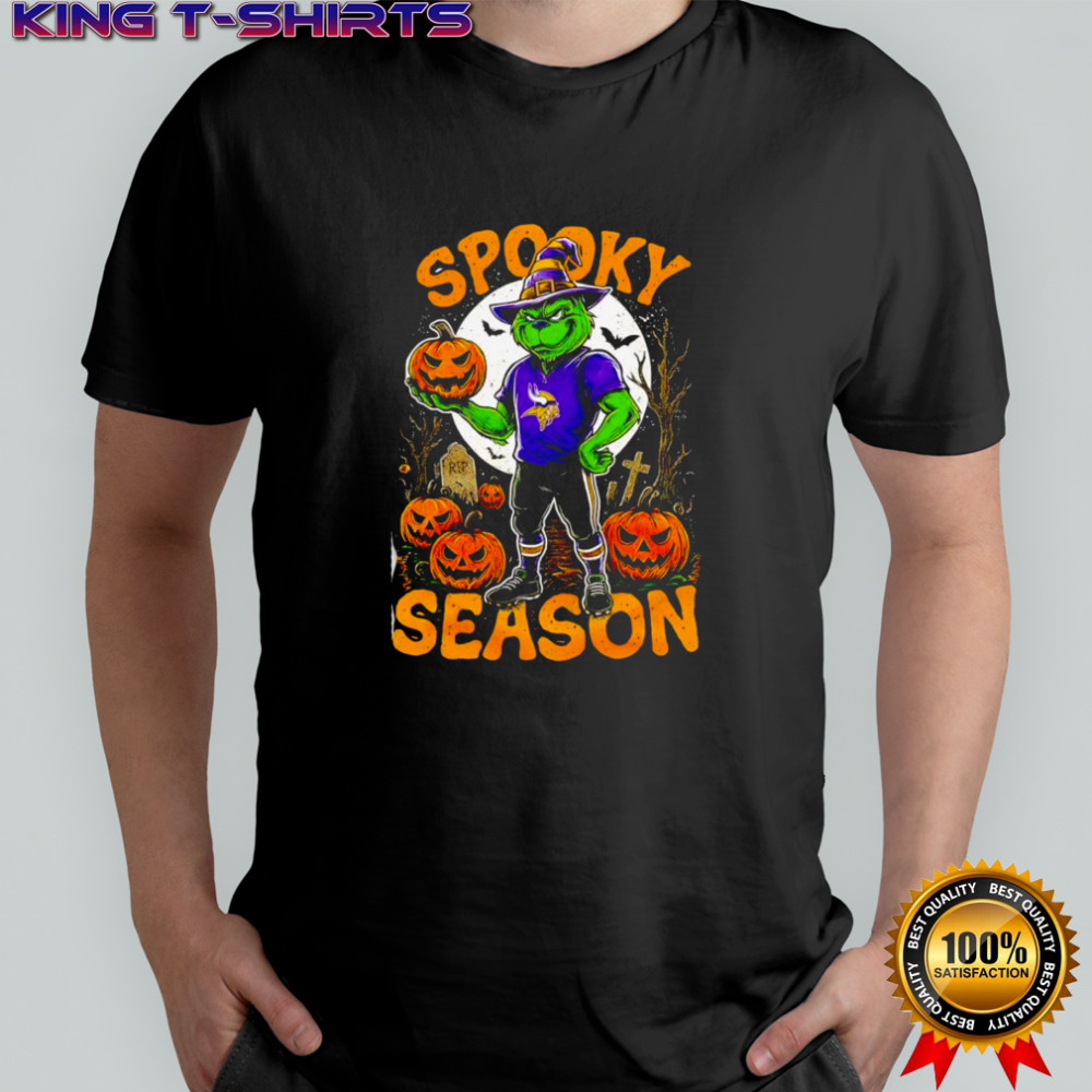 Grinch Minnesota Vikings NFL Spooky Season Halloween shirt