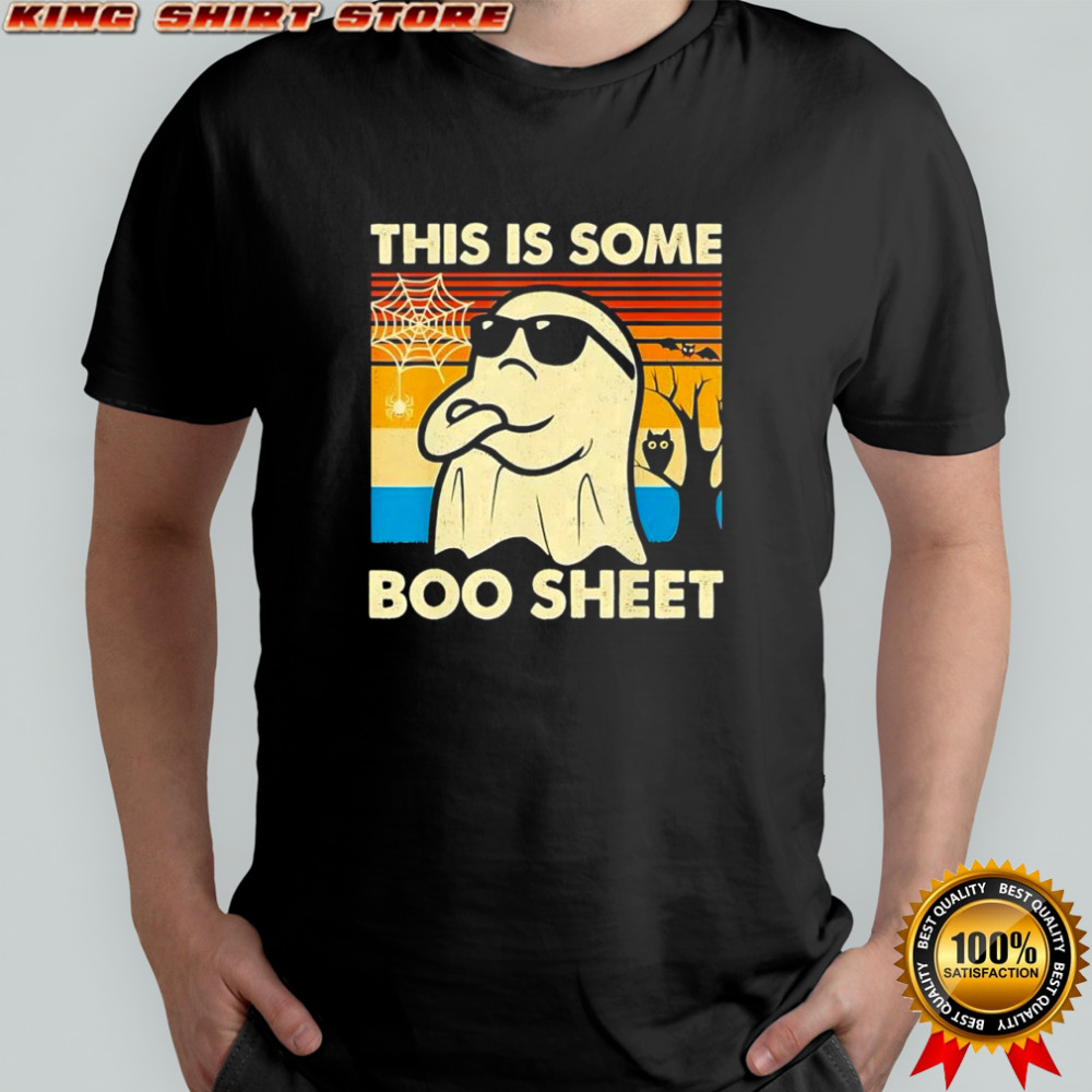 Halloween Ghost Retro Vintage this is some boo sheet shirt