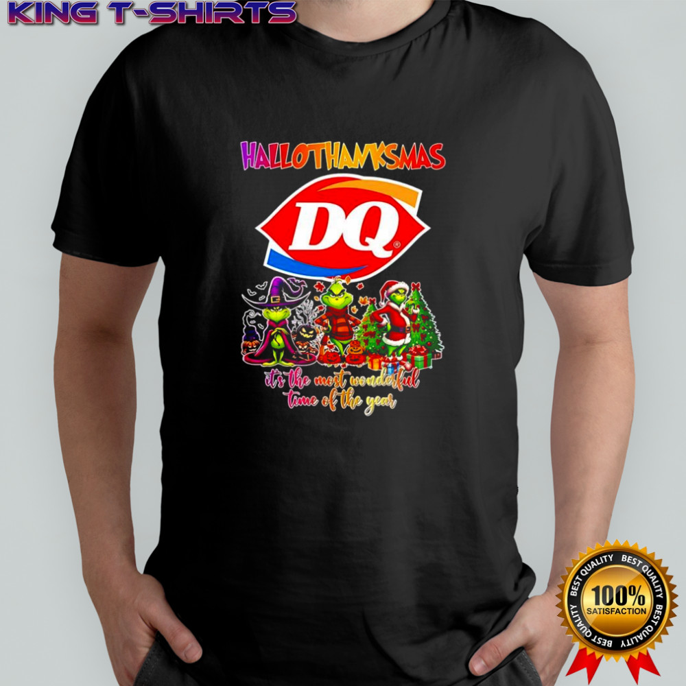 Happy Hallothanksmas Dairy Queen DQ x Grinch it’s the most wonderful time of the year shirt