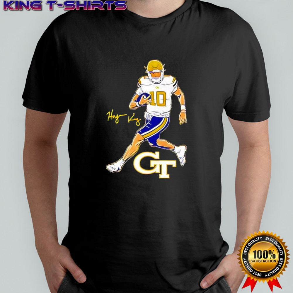 Haynes King Georgia Tech Yellow Jackets signature Superstar pose shirt
