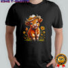 Highland Cow Scottish Hairy Cattle Floral Women Girls shirt