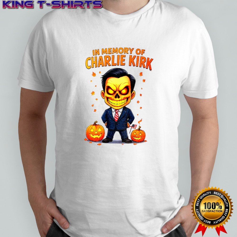 In memory of Charlie Kirk pumpkin spooky season Happy Halloween 2025 political shirt