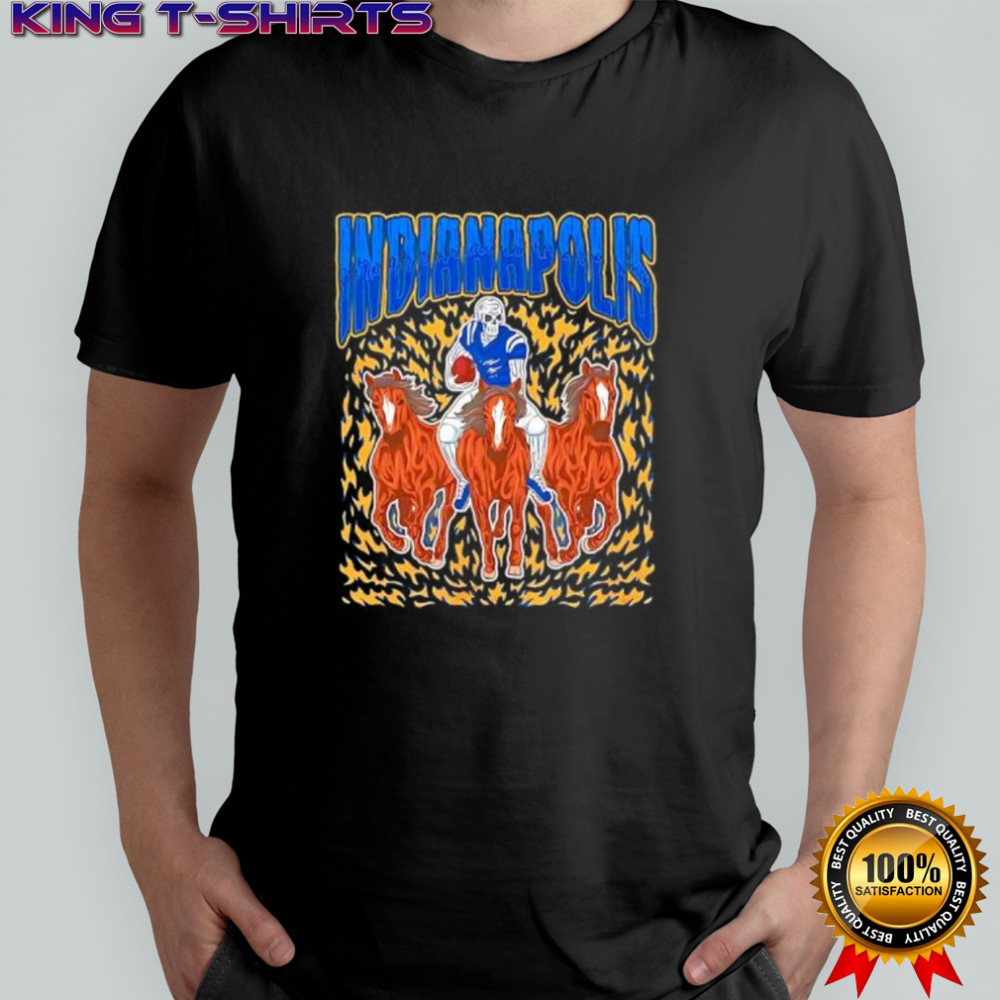 Indianapolis Colts Skeleton Player Riding Horses shirt