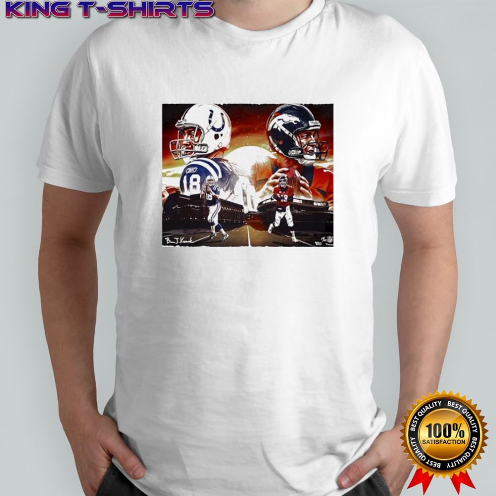 Indianapolis Colts vs Denver Broncos NLF Peyton Manning graphic shirt