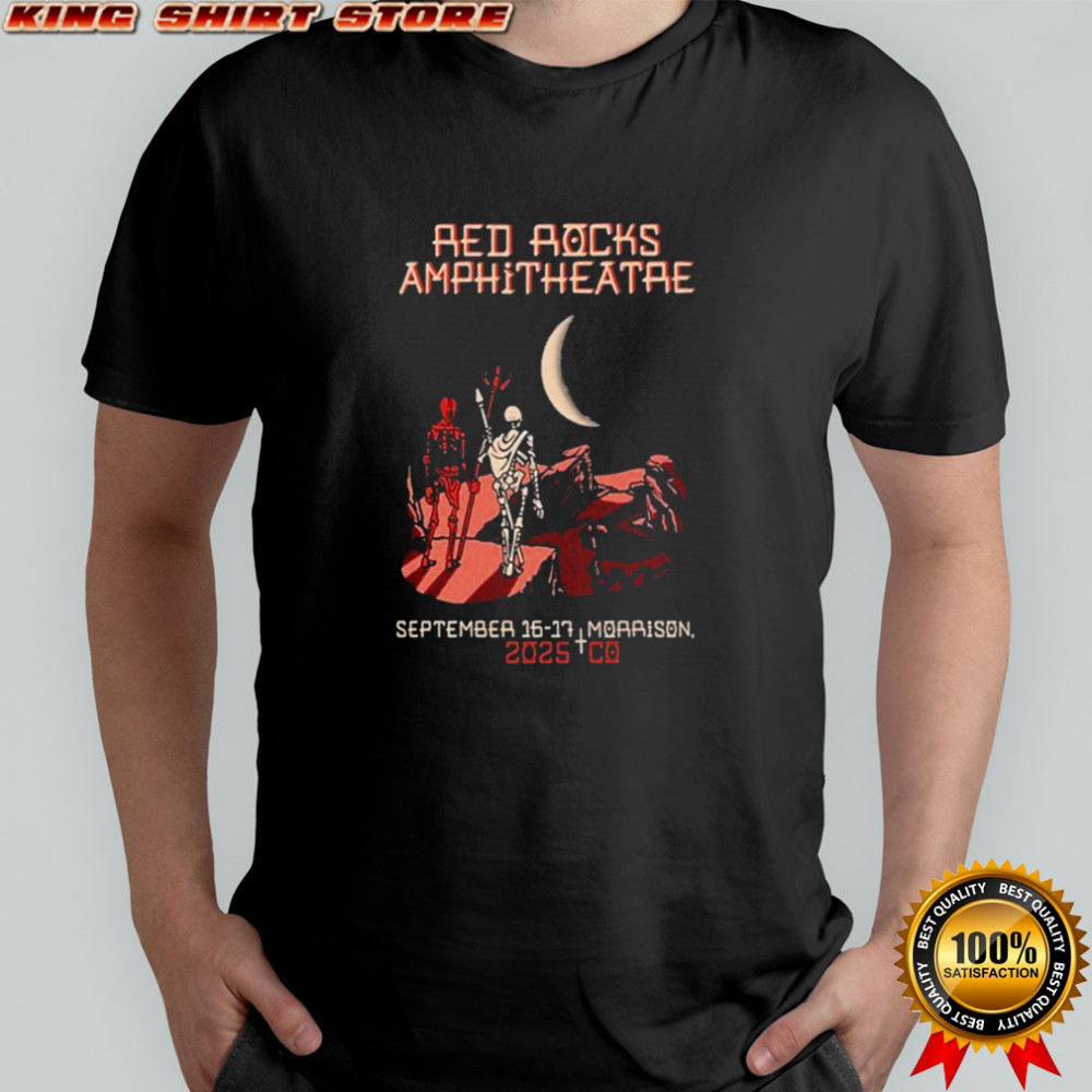 Johnny Blue Skies Tour Red Rocks 09-17-2025 Skeletons T-Shirt
