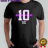 Josh Hoover 10 Stripe TCU Football shirt