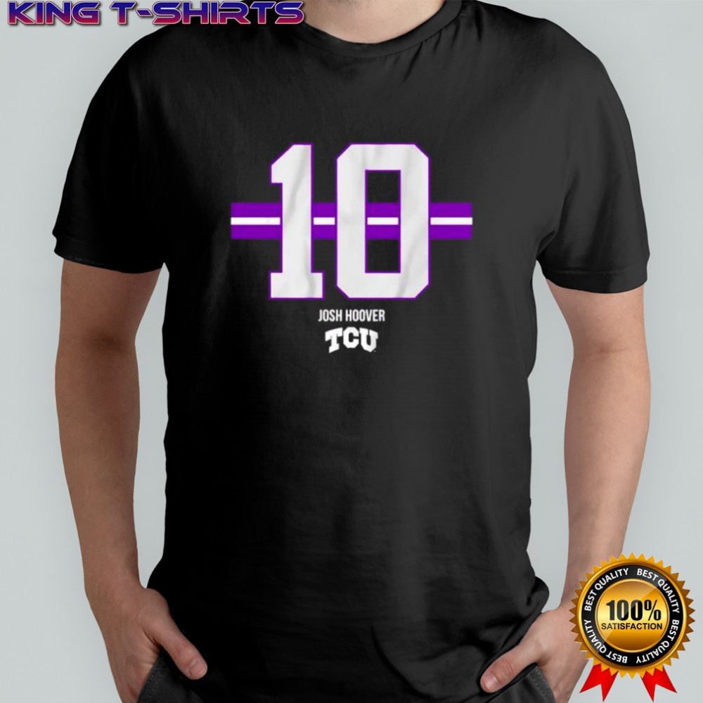 Josh Hoover 10 Stripe TCU Football shirt