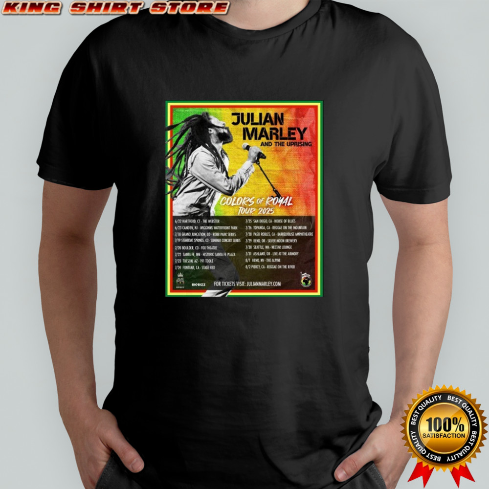 Julian Marley And The Uprising Colors Of Royal Tour 2025 T-shirt