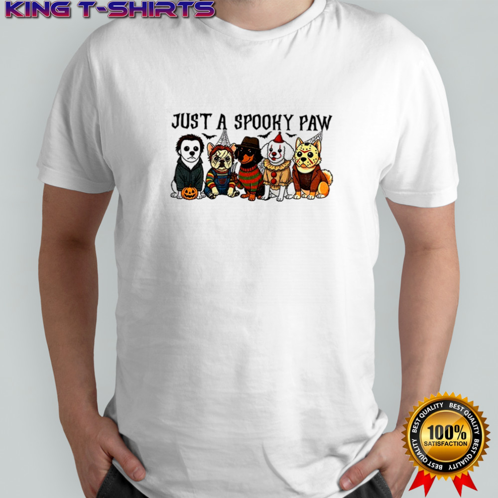 Just a Spooky Paw Scary Dogs Spooky season Happy Halloween 2025 shirt