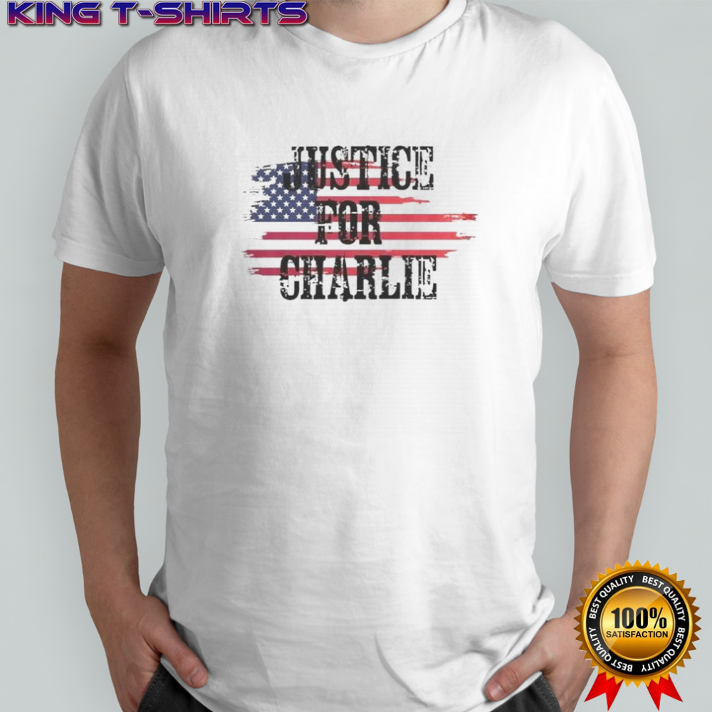 Justice For Charlie Kirk USA Flag Rest In Peace T-Shirt
