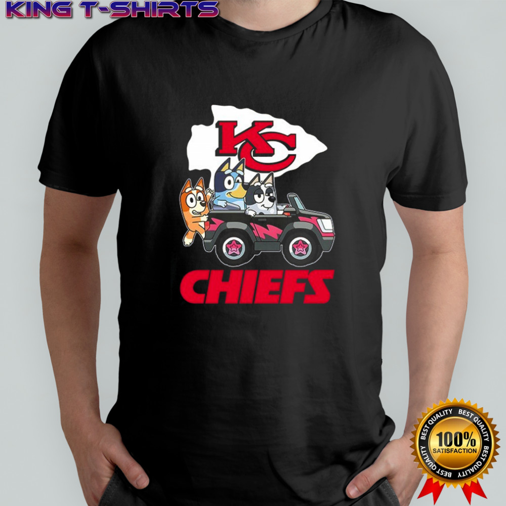 Kansas City Chiefs Bluey Bandit Heeler Chilli Heeler Aunt Trixie Heeler shirt