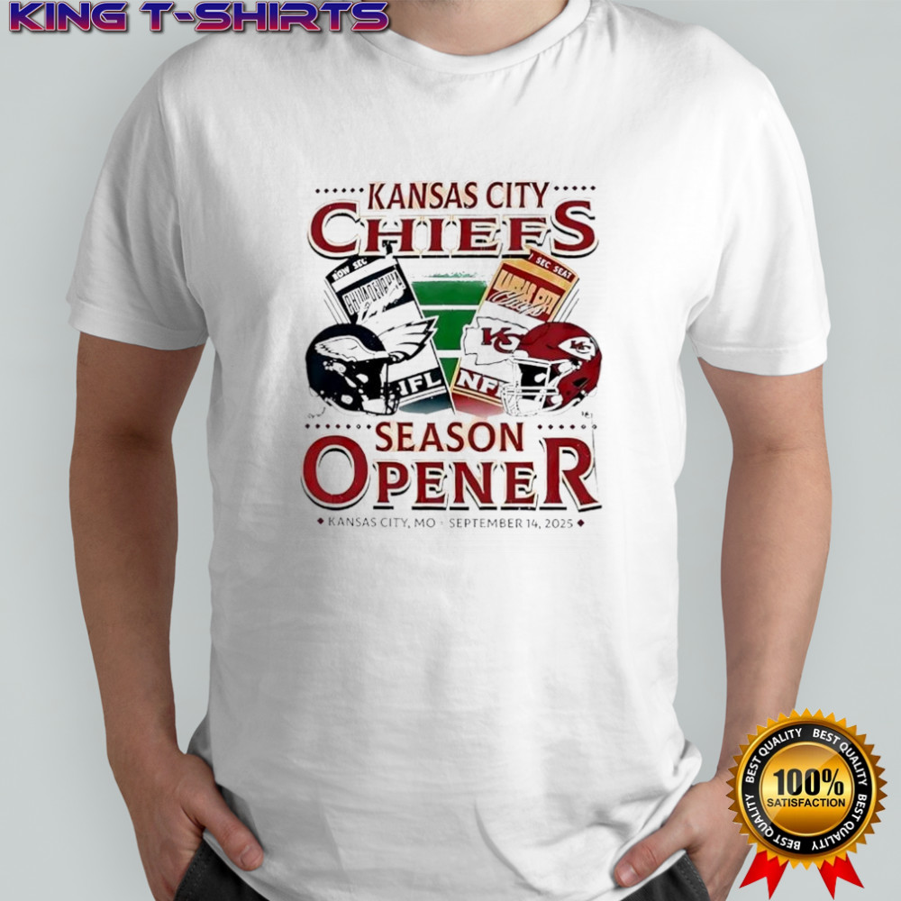 Kansas City Chiefs Vs Philadelphia Eagles September 2025 Home Season Opener Helmet shirt