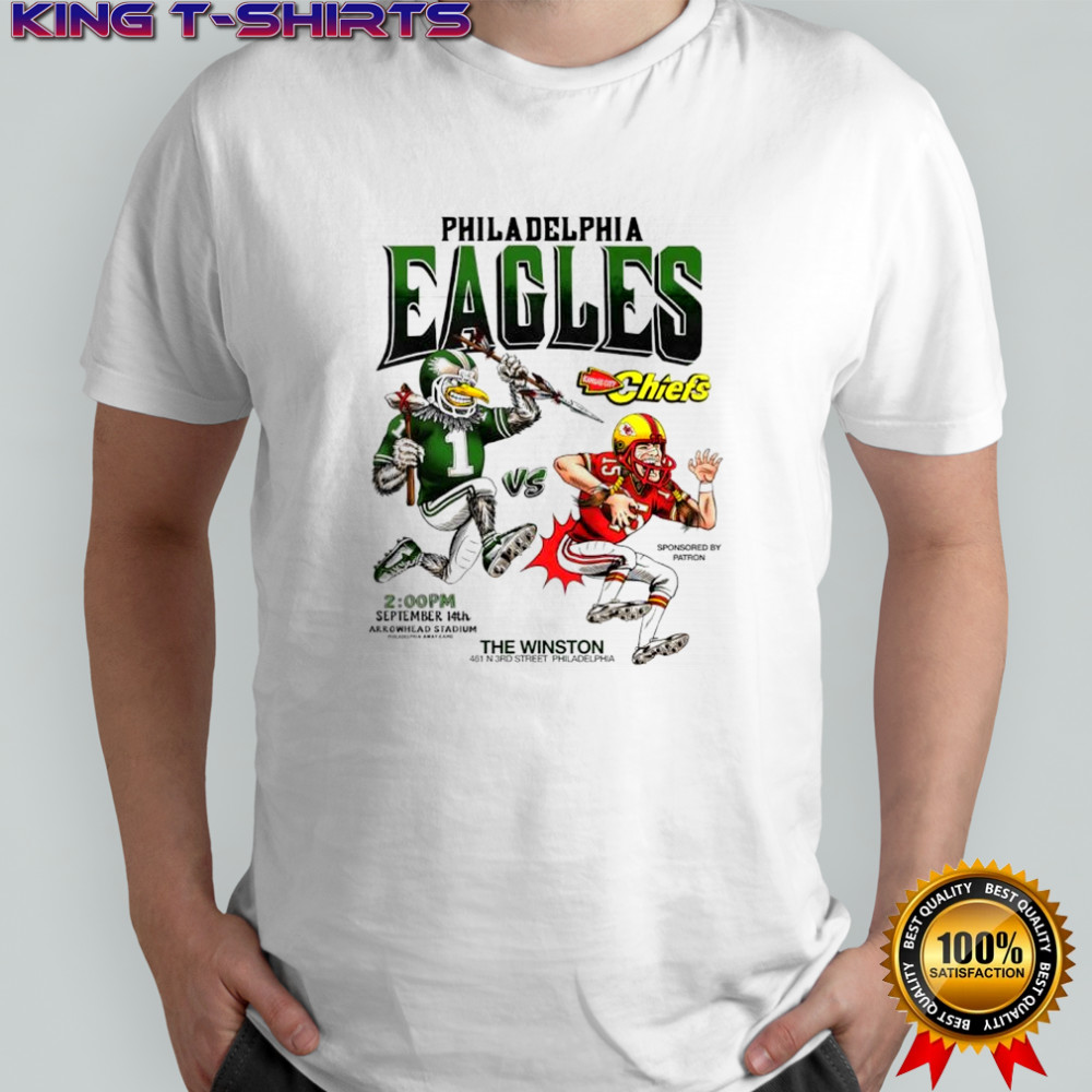 Kansas City Chiefs vs Philadelphia Eagles Super Bowl 2025 mascot shirt
