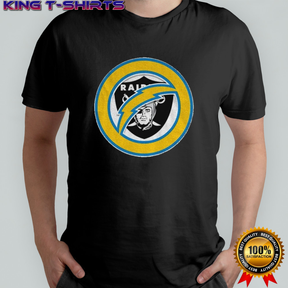 Los Angeles Chargers and Las Vegas Raiders mashup logo shirt