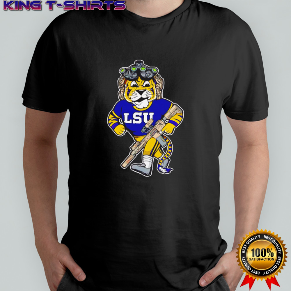LSU Louisiana State University Tiger Military Rifle Night Vision shirt