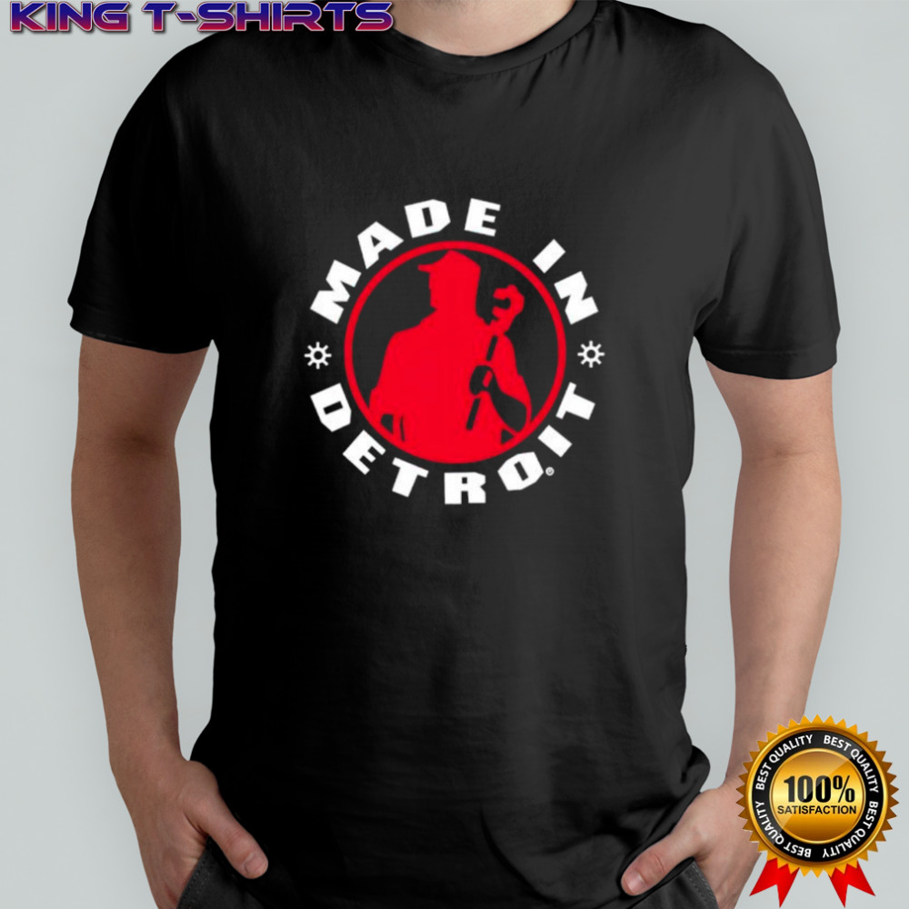 Made In Detroit plumber wrench logo silhouette shirt