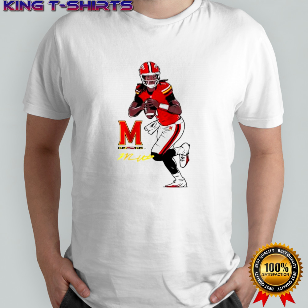 Malik Washington Superstar pose Maryland Football signature shirt